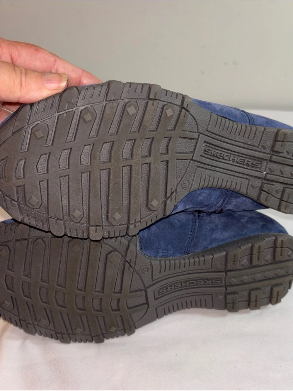 Sketchers  Navy Blue Suede Slip-On Shoes